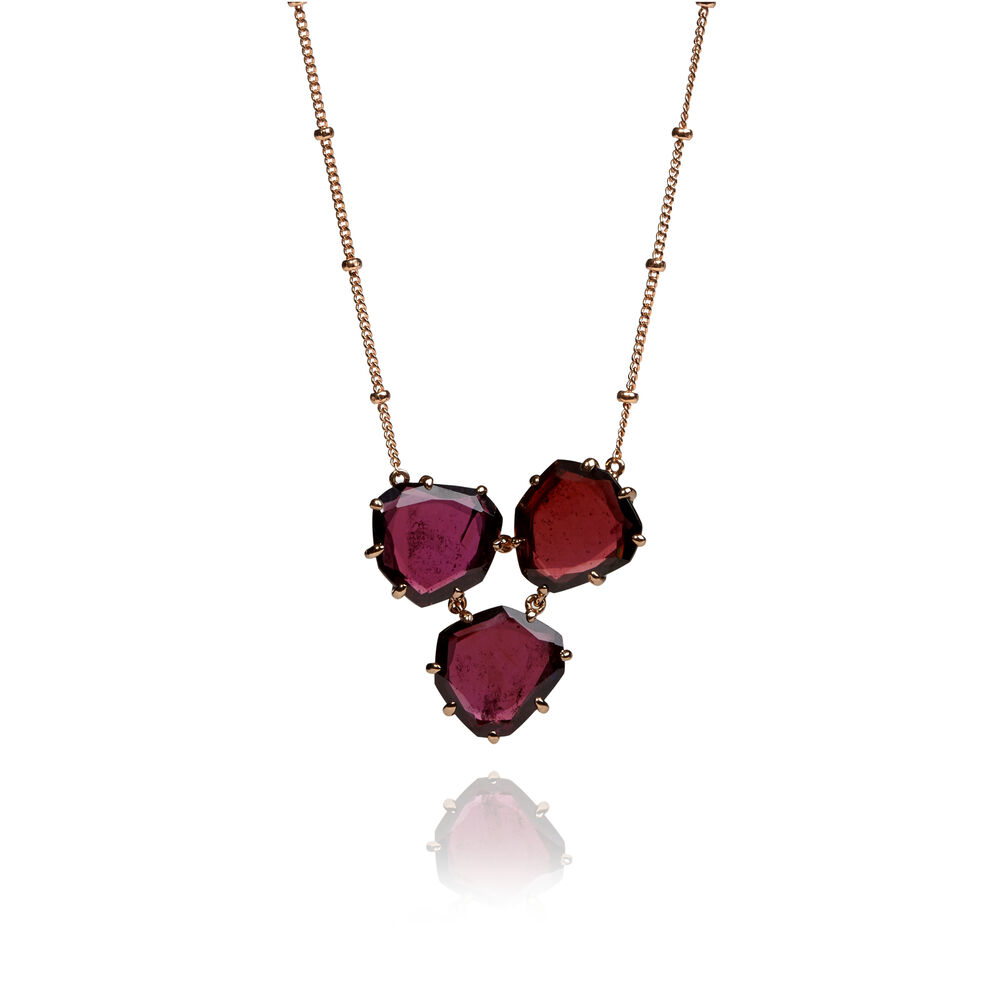 Shard 18ct Rose Gold Garnet Necklace | Annoushka jewelley